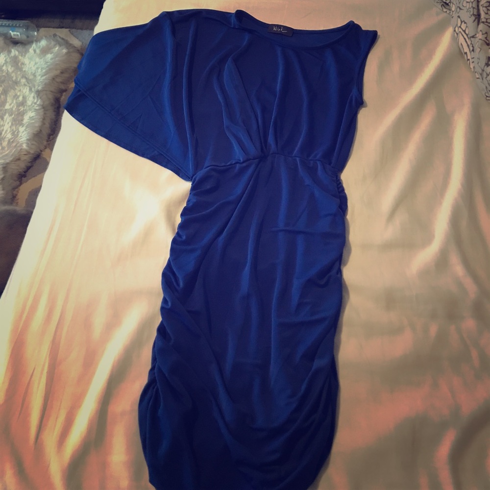 Wish dress blue asymmetrical